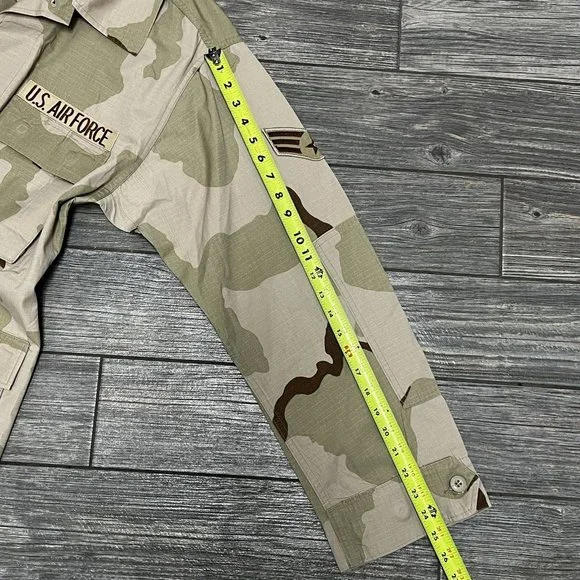 US Air Force Combat Military Coat Desert Jacket Medium Regular Camouflage Beige - Picture 14 of 16